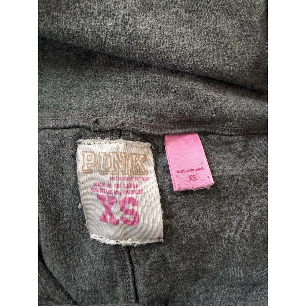 Vintage VS PINK Wide Leg Fold Over Leggings Y2K Gray Deadstock - Picture 6 of 7